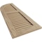 Ekena Millwork Sandblasted 2 Equal Louver w/Quarter Round Arch Top Faux Wood Shutters, 12W x 82H, 70 Low Side, PR SHULVQ12X82SDPR - alternate 9